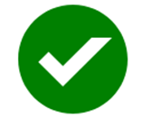 green circle with a checkmark