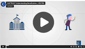 screenshot of title screen of CAptrust Beneficiaries video